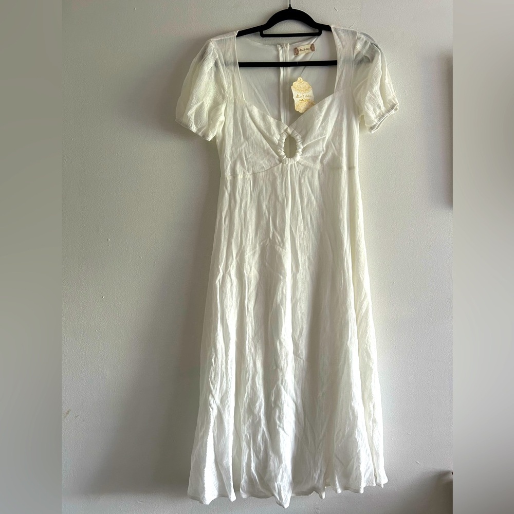 NWT Altar’d State Ivory Linen Mabyn F190 Dress